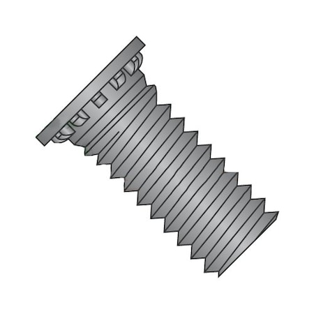 Newport Fasteners Self-Clinching Stud, 1/4"-20, 1", Self Clinching, Steel, Black Oxide Finish, 4000 PK 513013